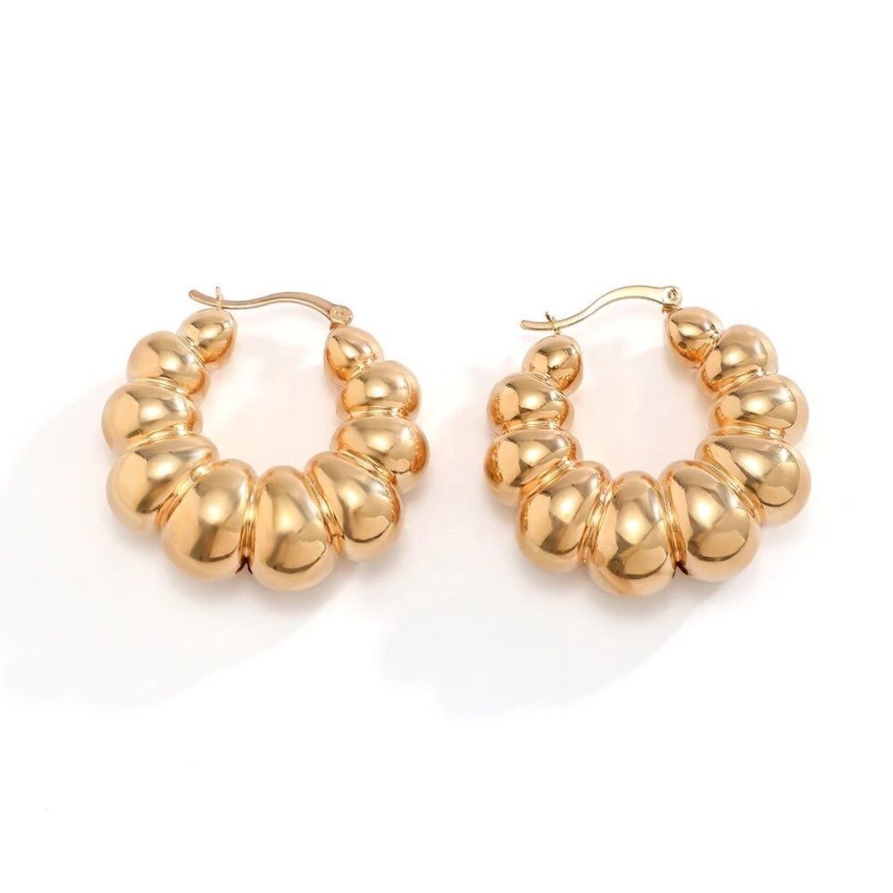Gold Chunky Hoop Earrings